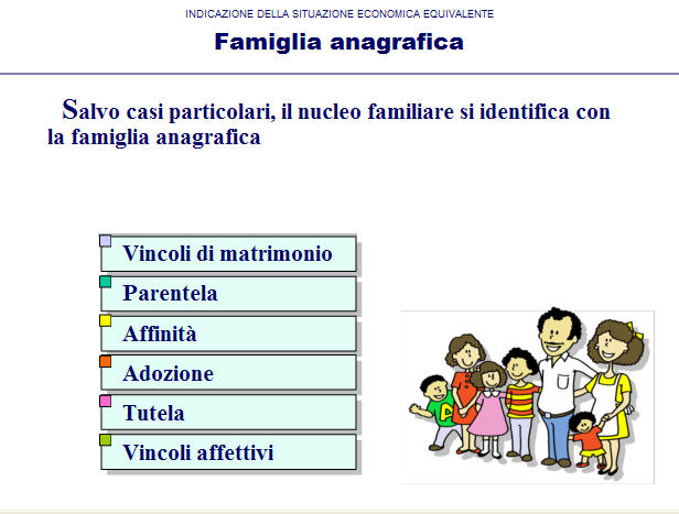 isee nucleo familiare isee - vincoli affettivi