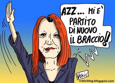 il saluto fascista di michela brambilla il saluto fascista di michela brambilla