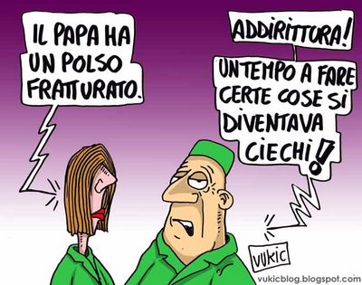 Ma anche Dio è andato in vacanza? Dopo la frattura del polso per Papa Benedetto, multa per eccesso di velocità a tre suore che si recavano in ospedale a fargli visita